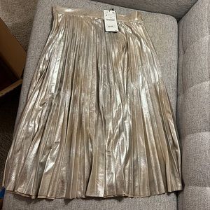 Zara metallic midi skirt